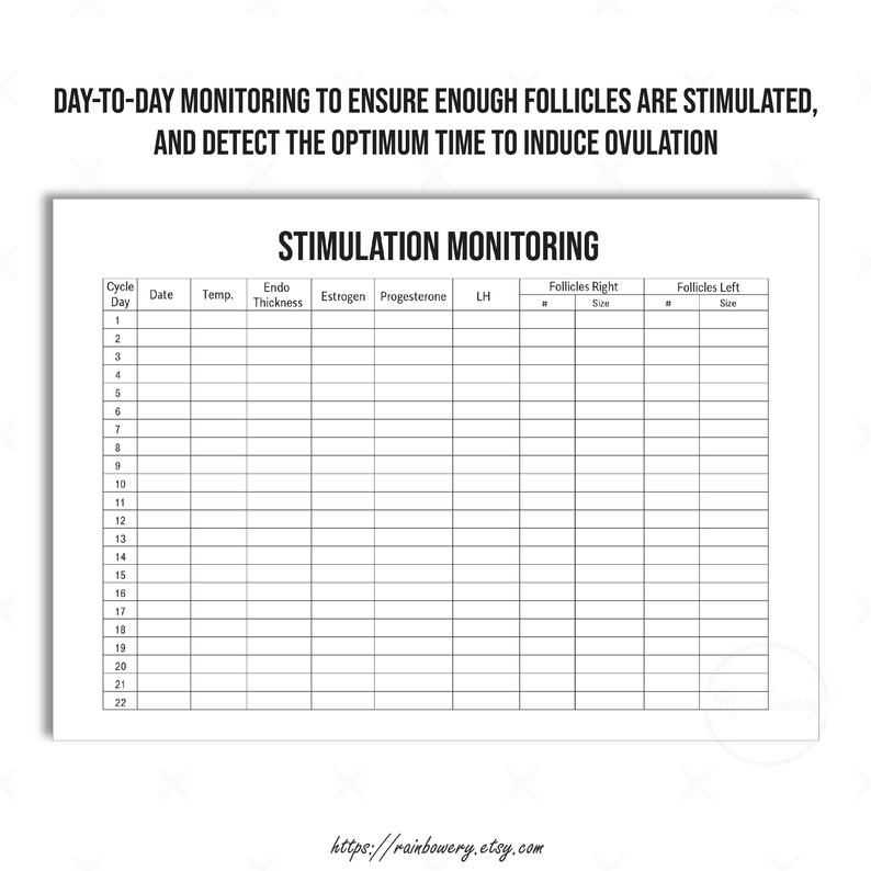 ivf medication calendar template