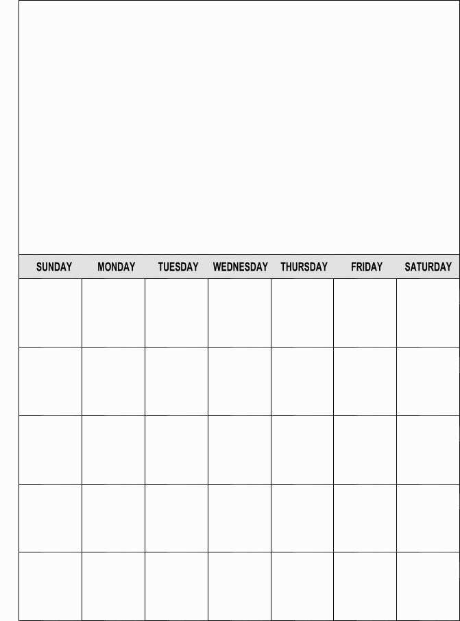 small blank calendar template