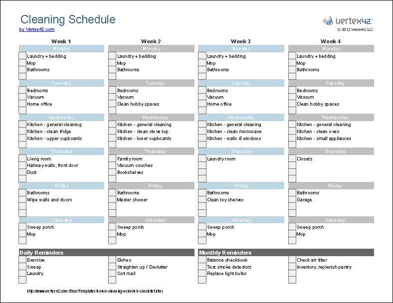 checklist calendar template