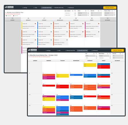 social media calendar template for small business