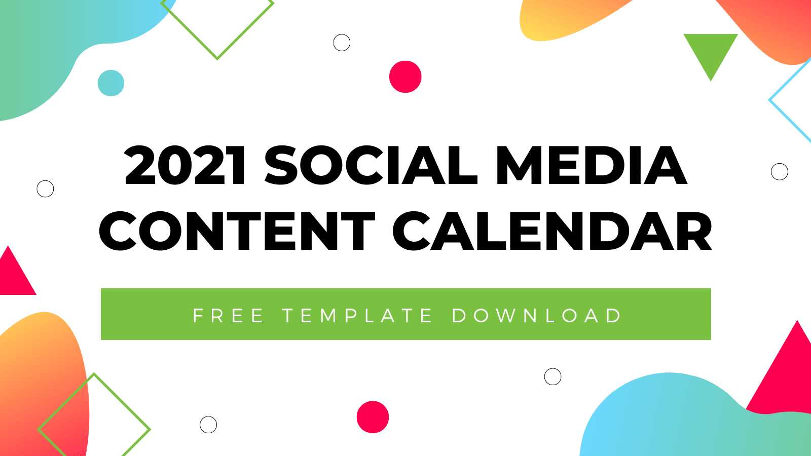 social media calendar template free download