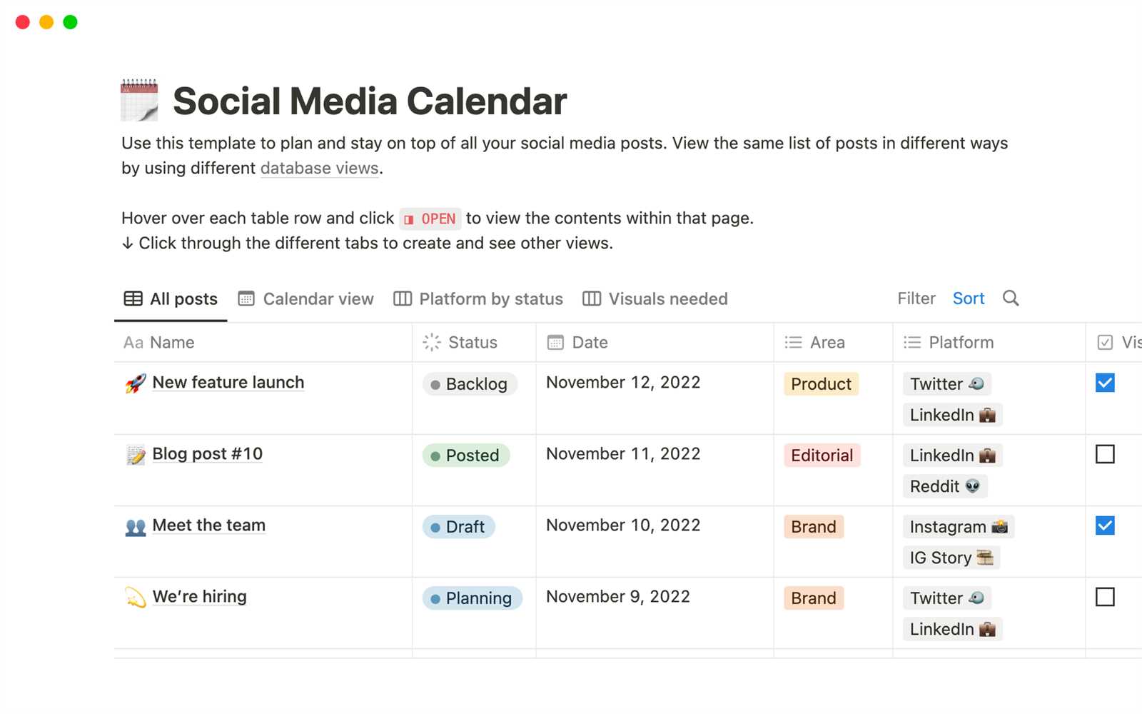 social media calendar template hootsuite