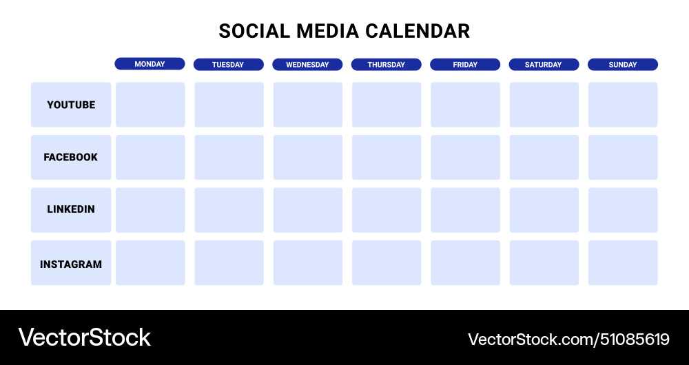 social media calendar template