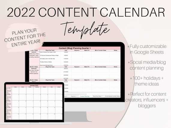 social media post calendar template