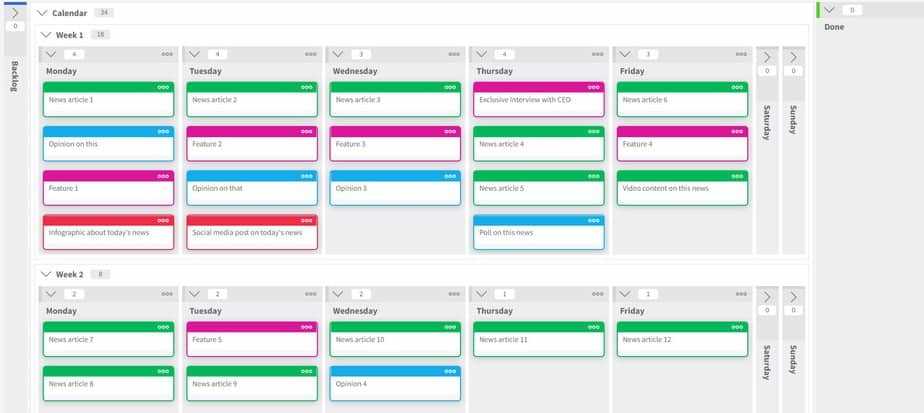 software release calendar template