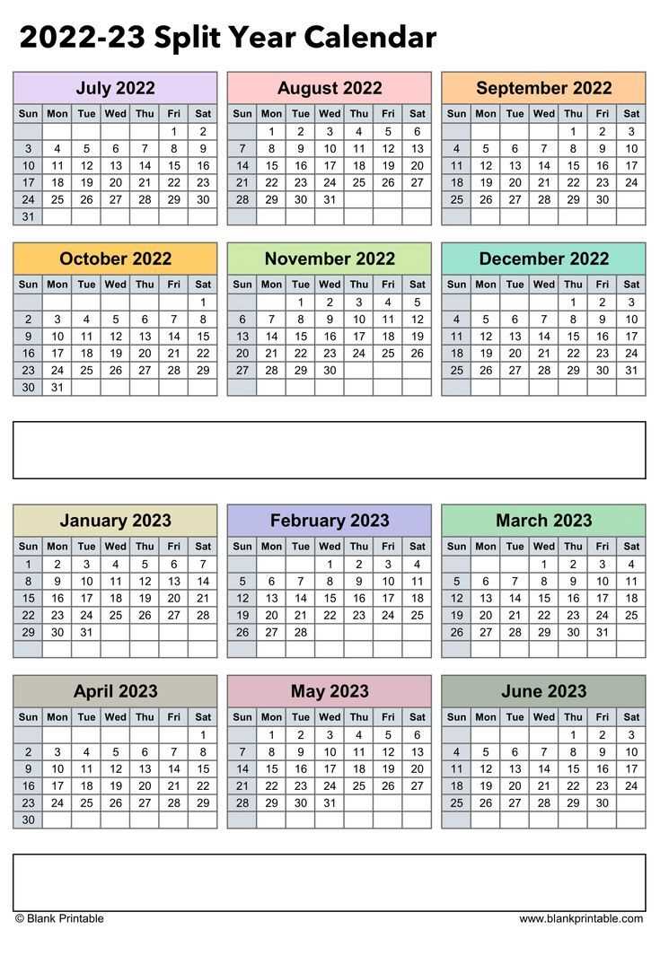 split calendar template