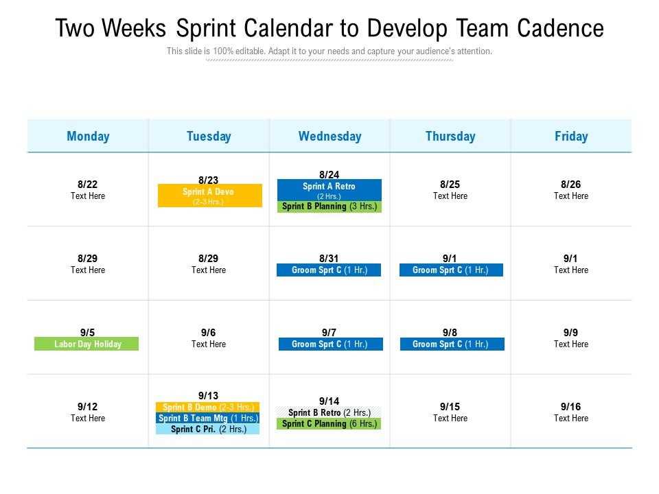 sprint calendar template