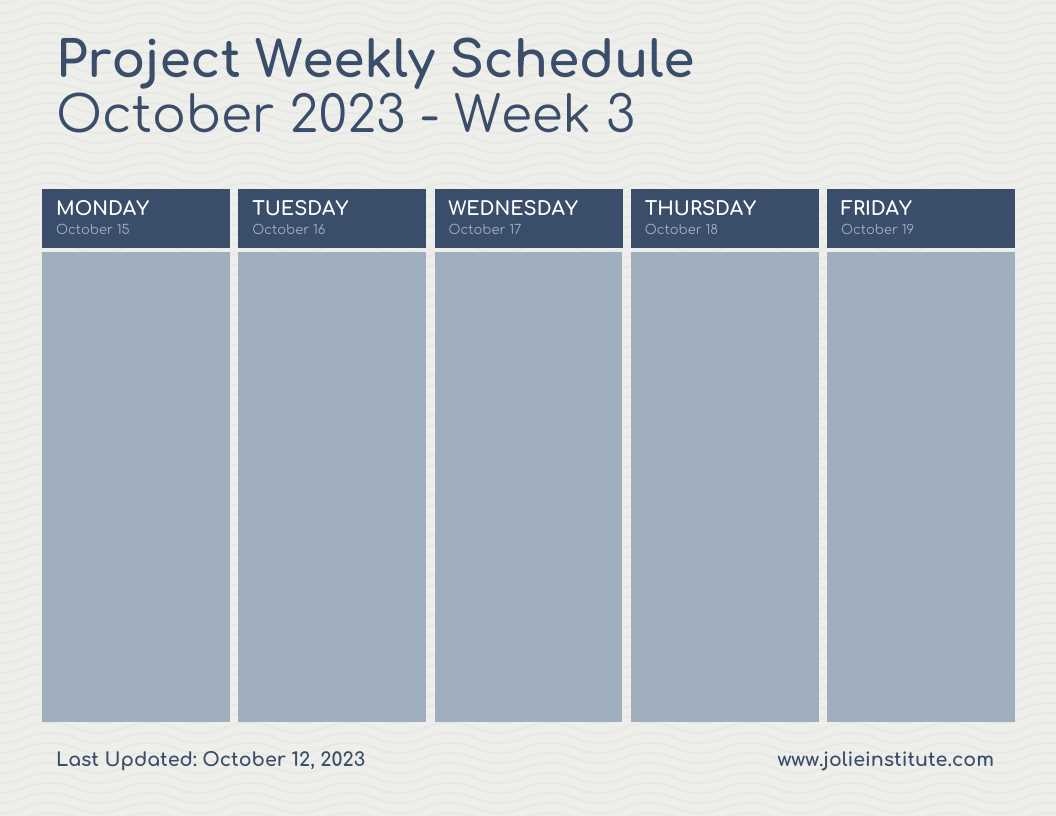 16 week calendar template