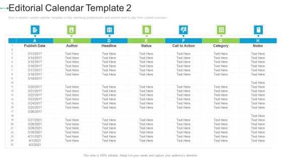 annual editorial calendar template