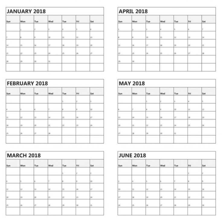 6 x 6 calendar template