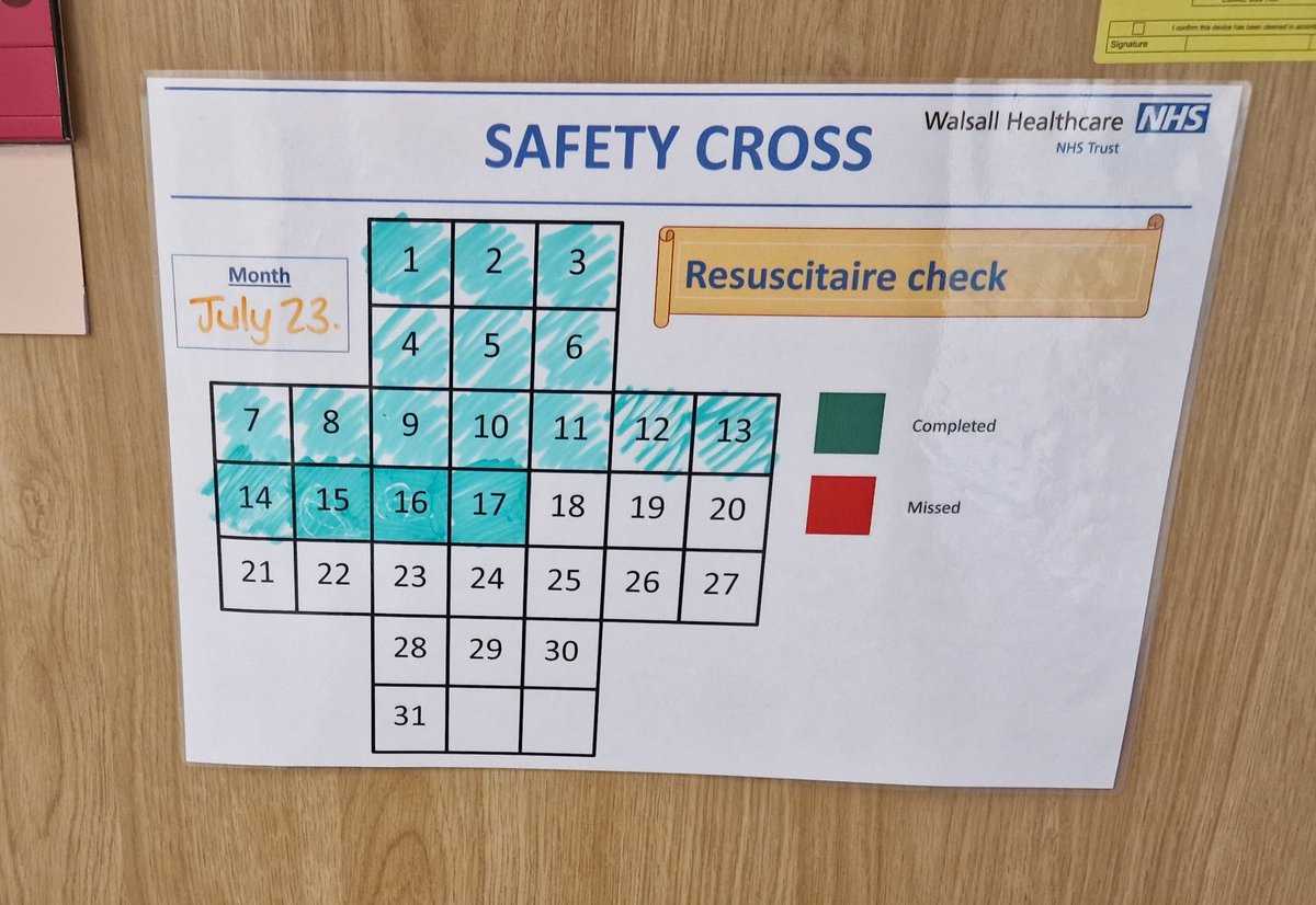 safety cross calendar template