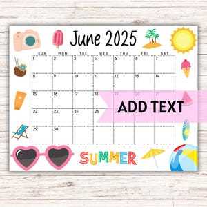 summer camp calendar template 2025