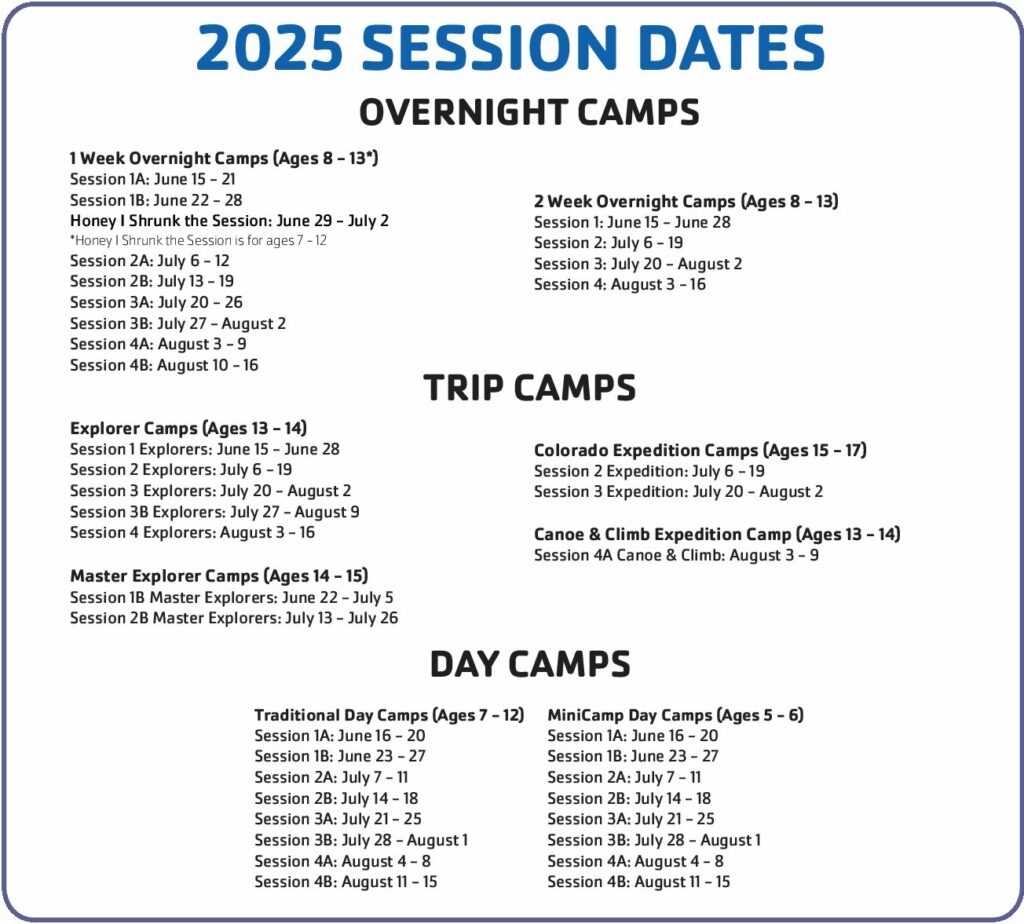 summer camp calendar template 2026