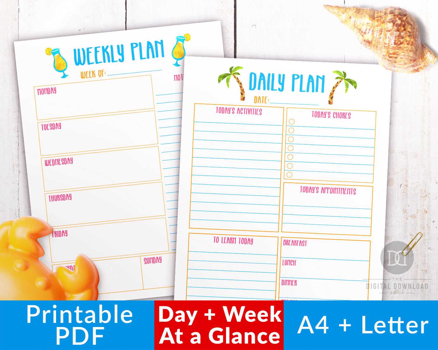 summer planning calendar template