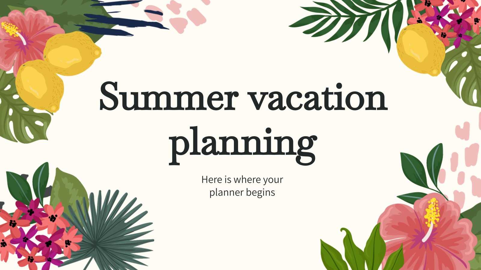 summer vacation calendar template