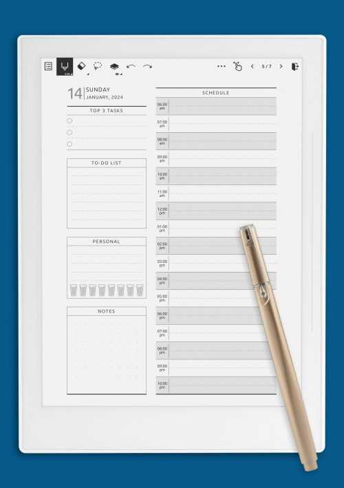 supernote calendar template