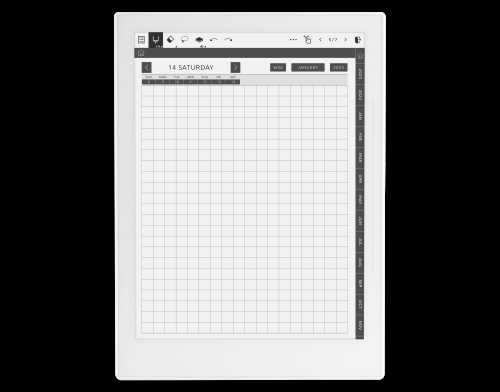 supernote calendar template