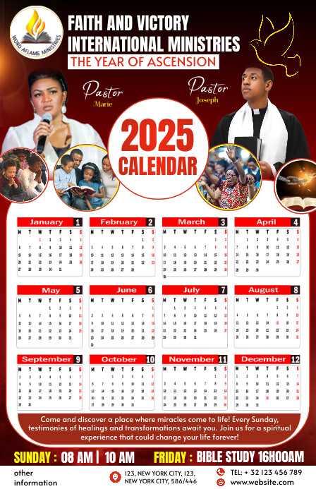 church calendar 2025 template