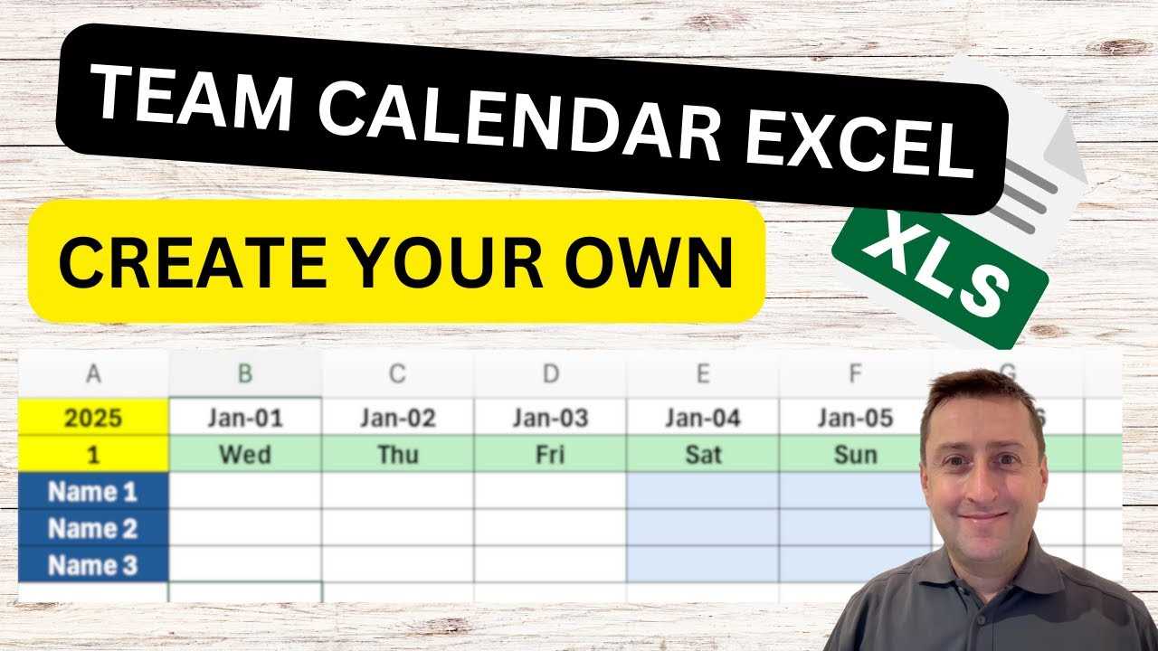 team calendar template