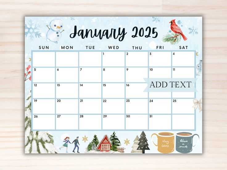 template calendar january 2025