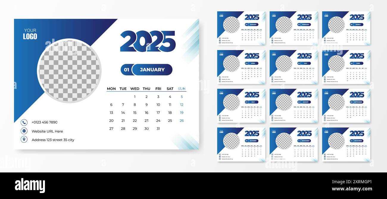 template for calendar 2025