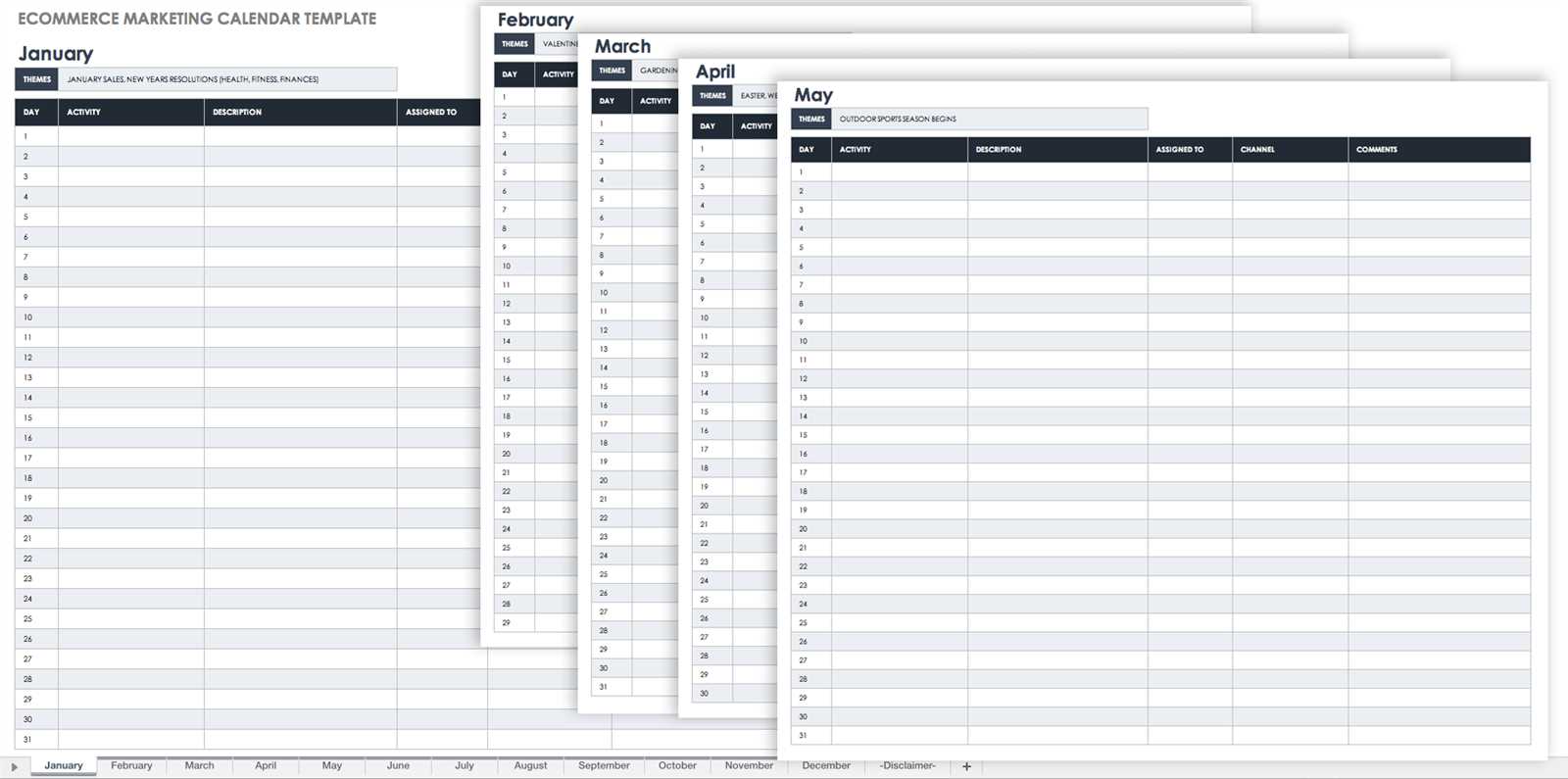template for marketing calendar