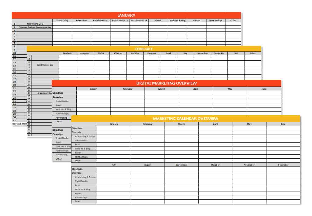 template for marketing calendar