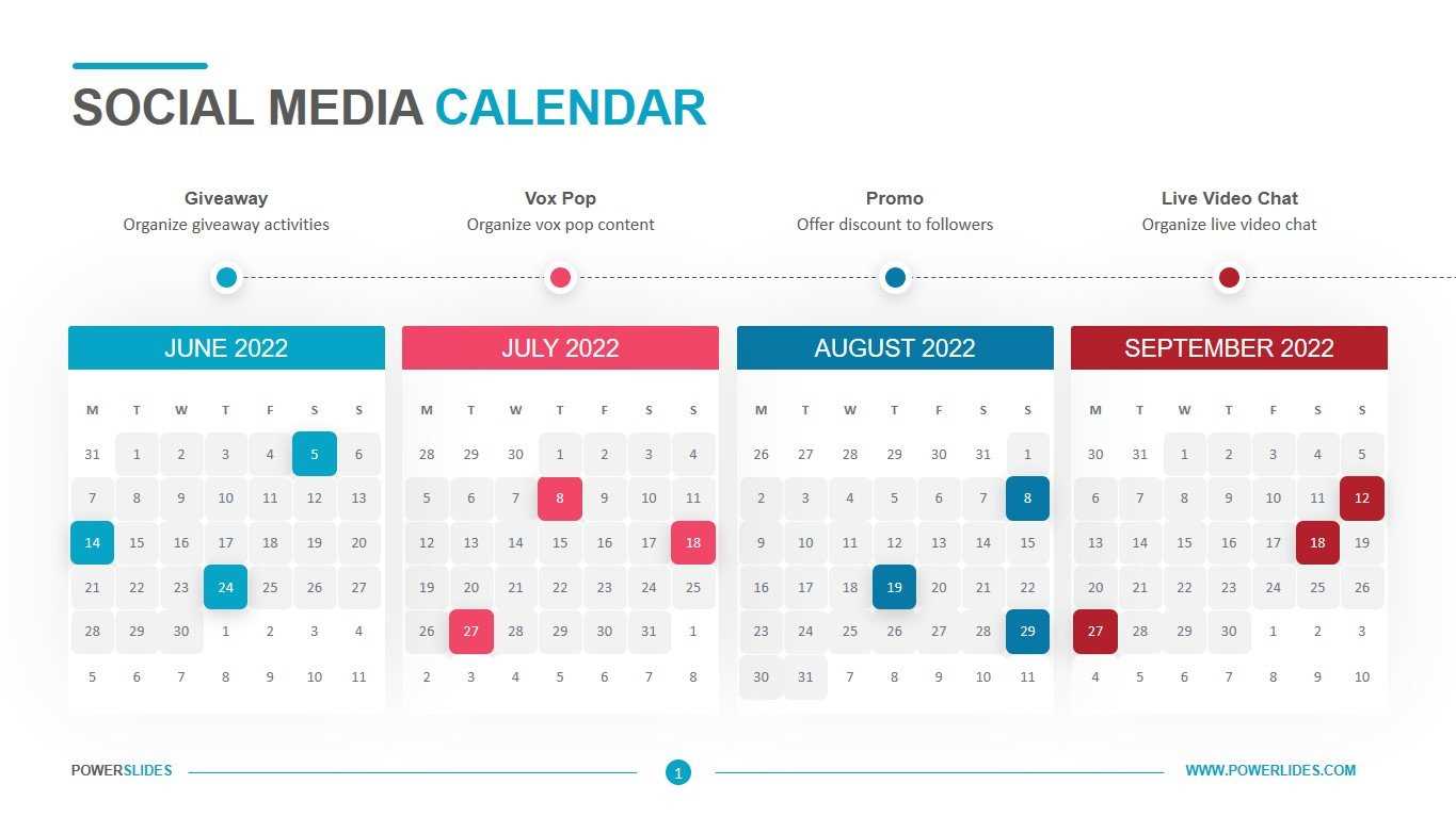 template social media content calendar