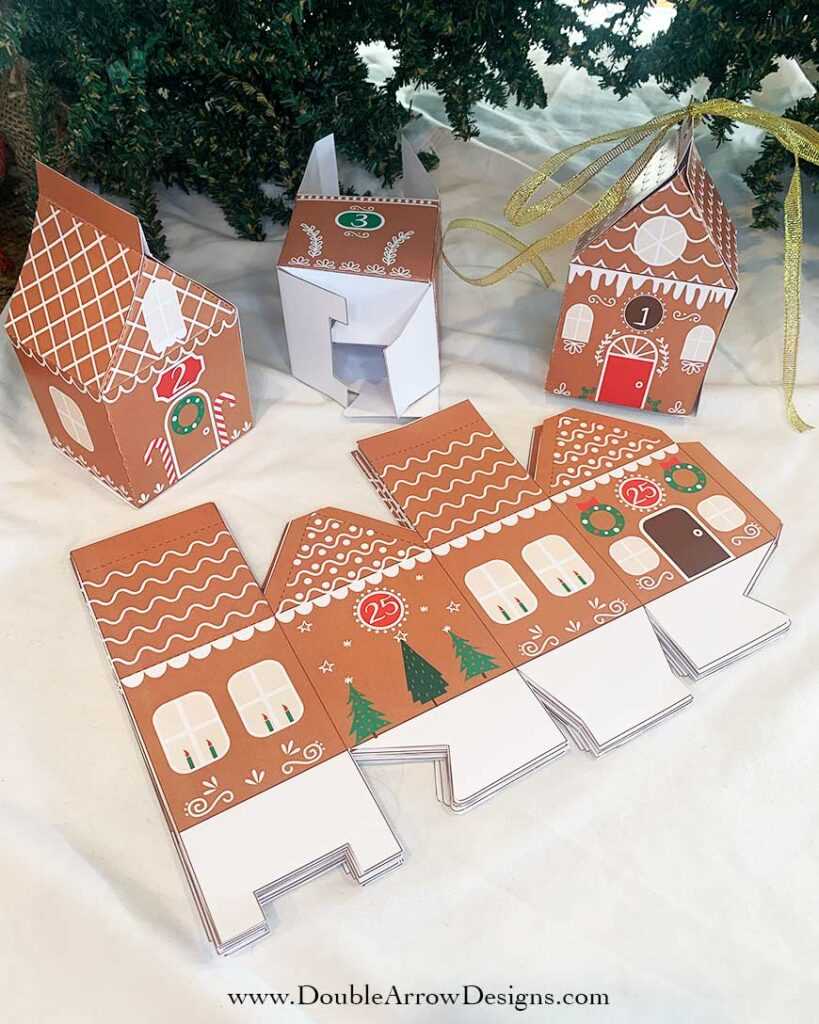 advent calendar house template