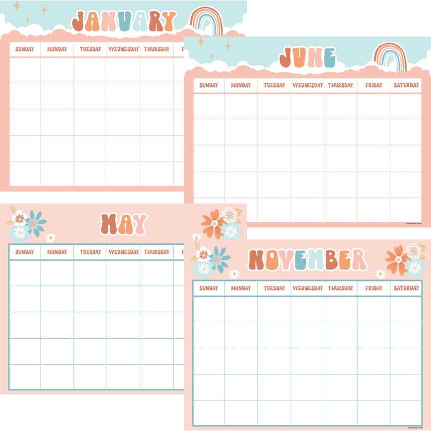 calendar for classroom template