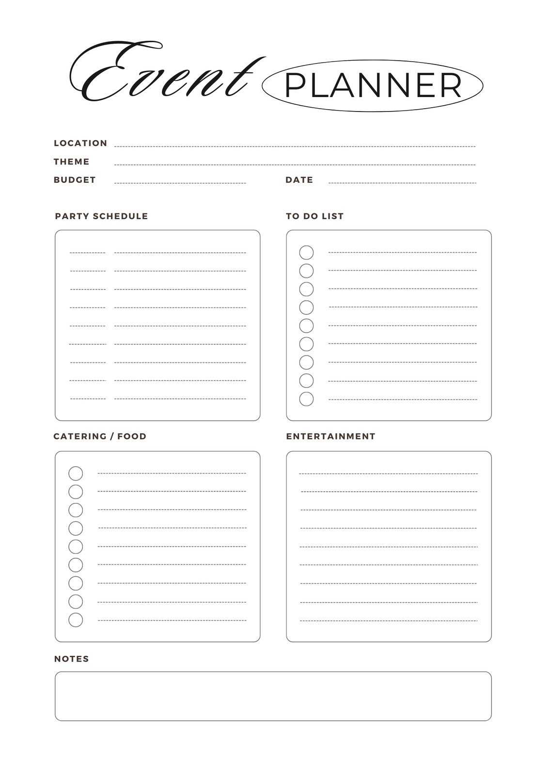 catering calendar template