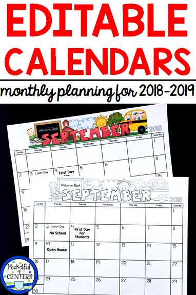 snack calendar template kindergarten