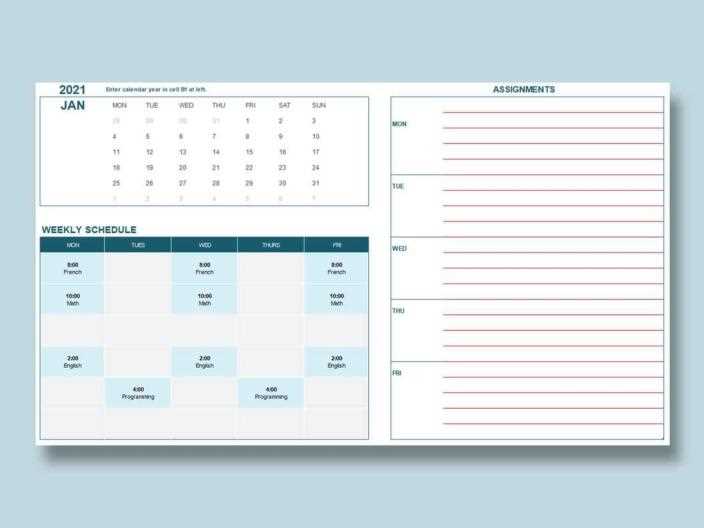 cash flow calendar template