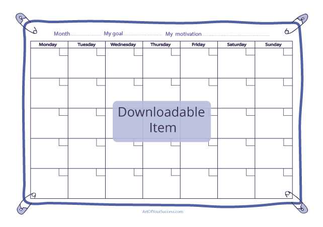 training schedule calendar template