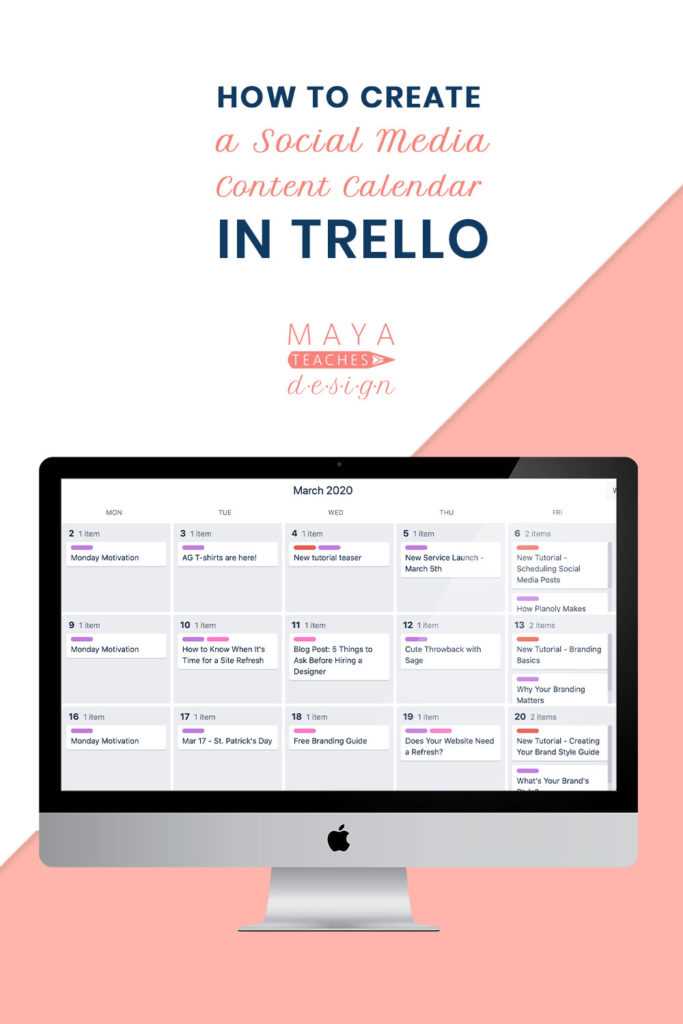 trello content calendar template