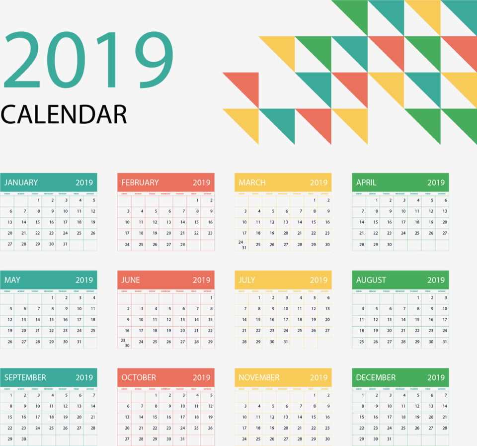 triangle calendar template