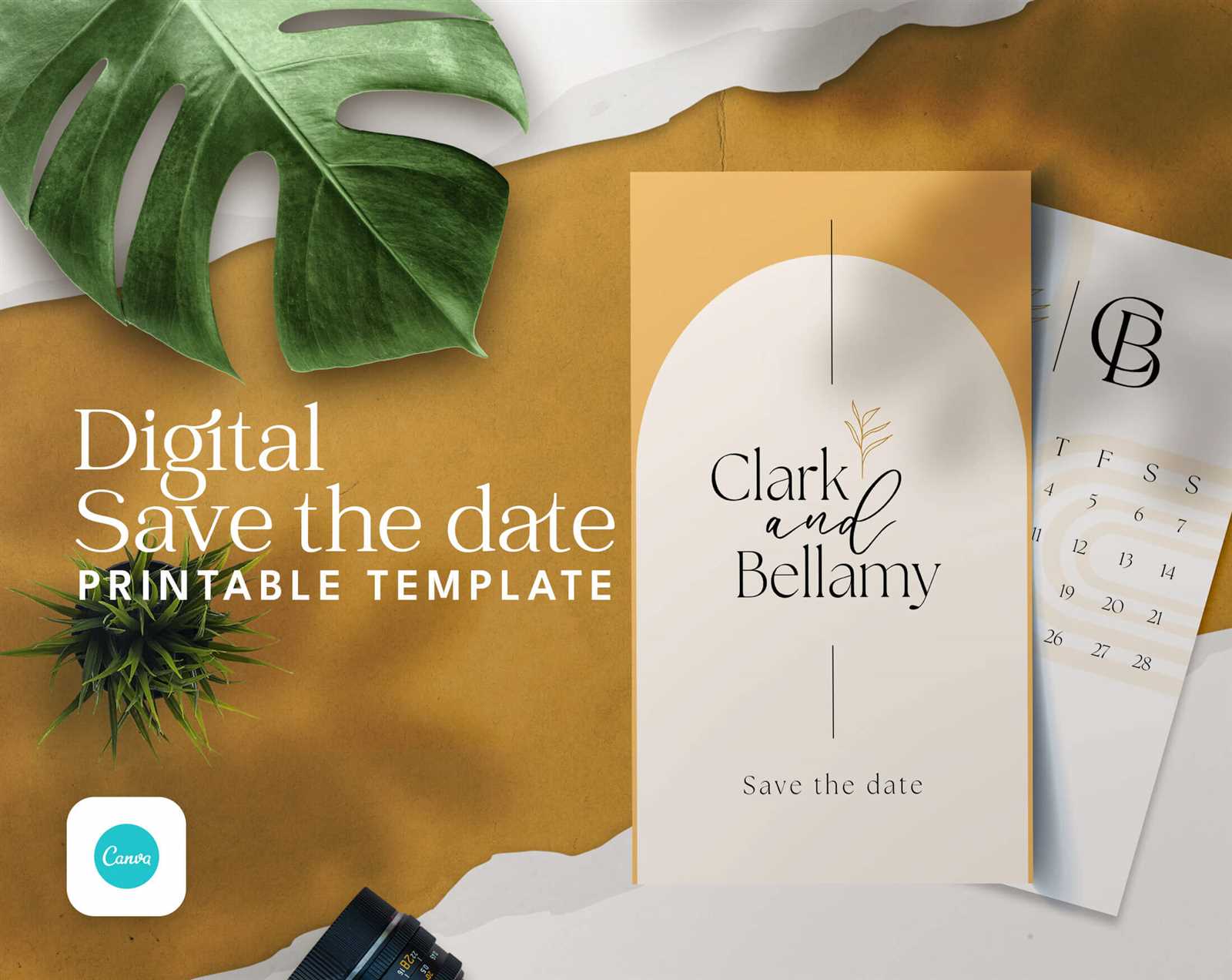 downloadable save the date calendar template