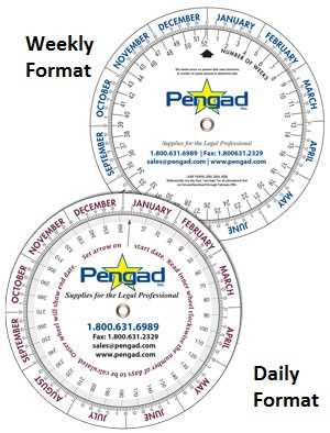 circular calendar wheel template