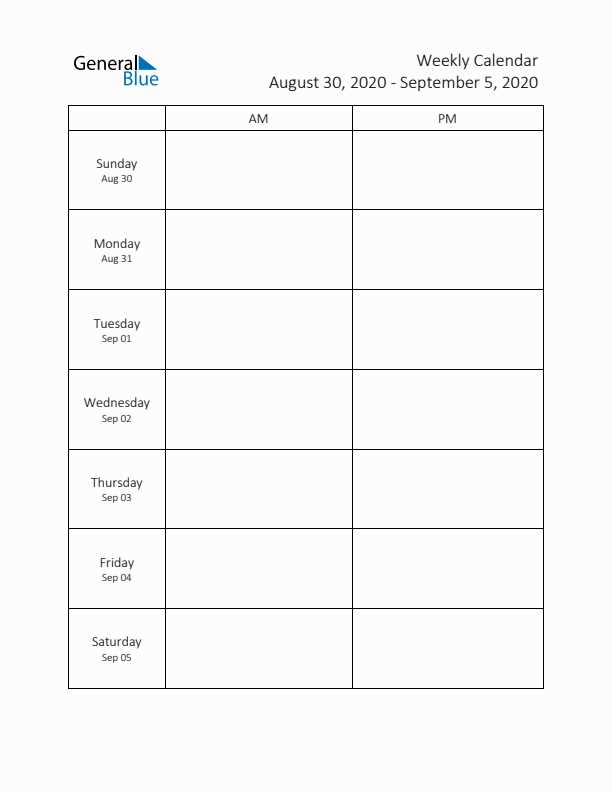 printable 30 day calendar template