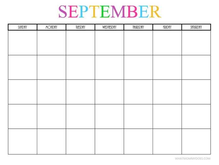 blank monthly calendar template 2025