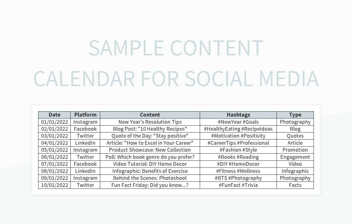 twitter calendar template