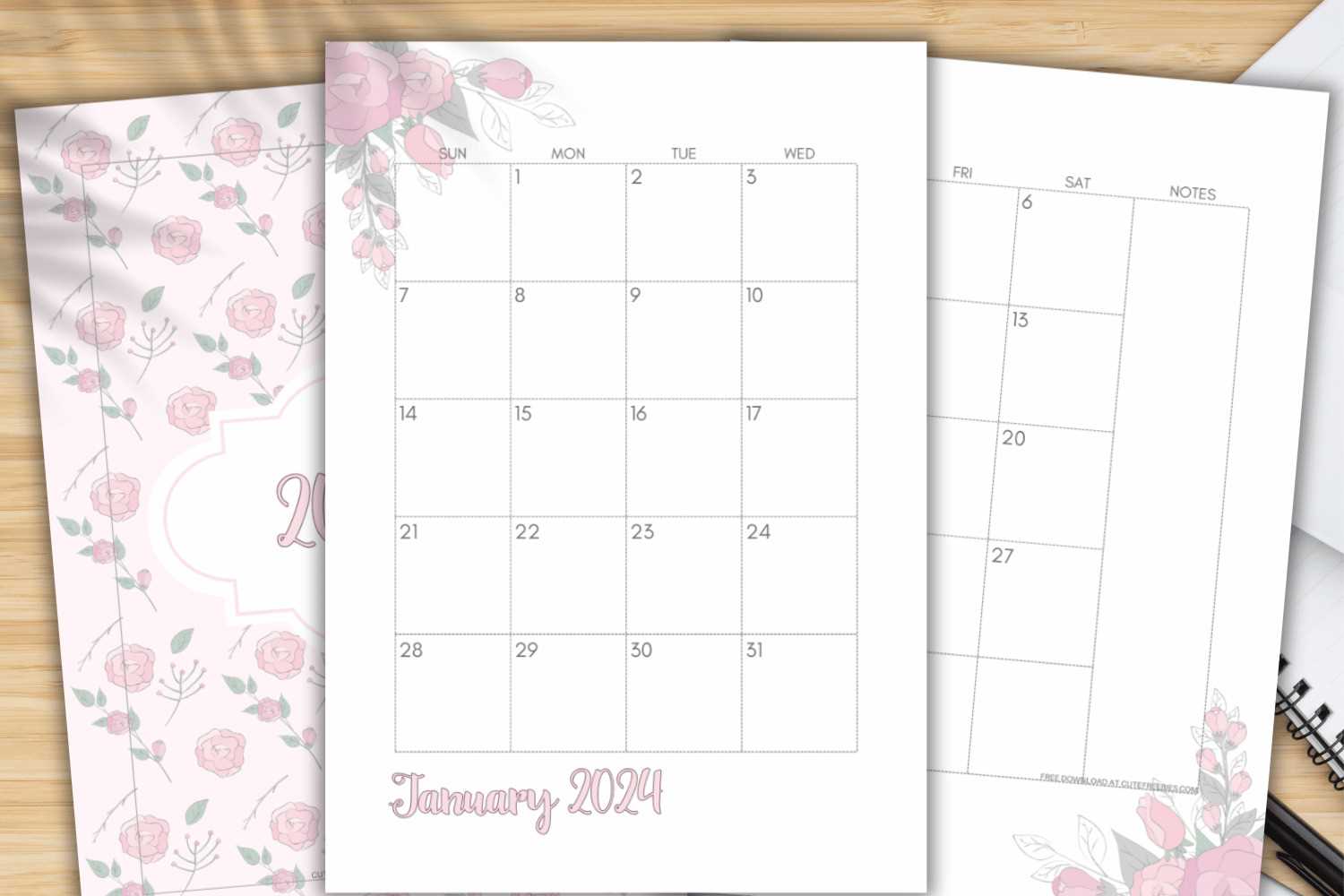 two page calendar template