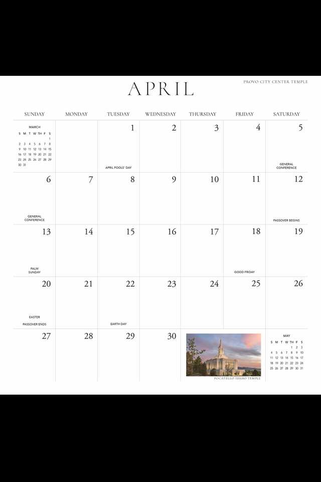 church calendar template 2025