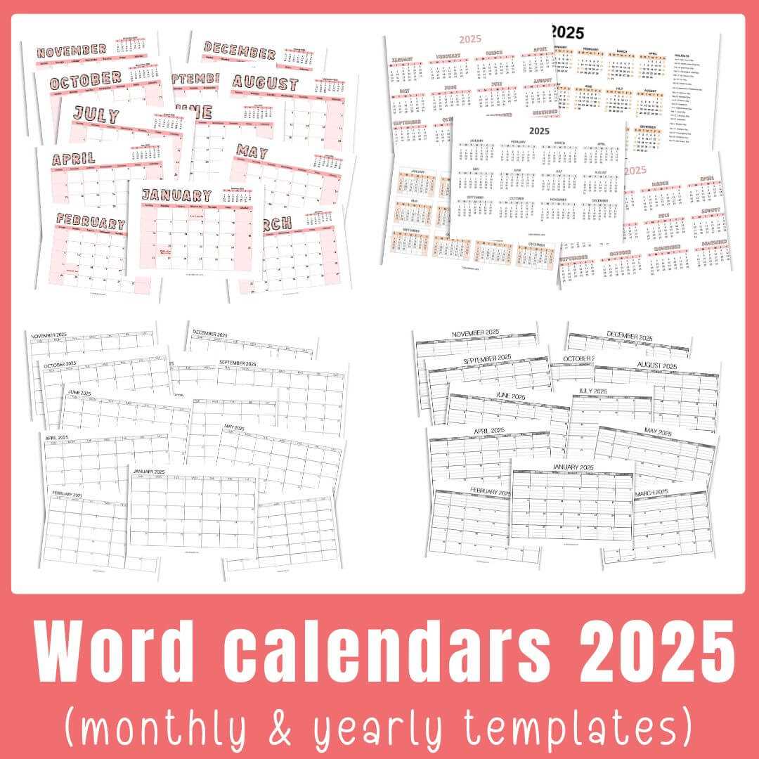 microsoft templates calendar 2025