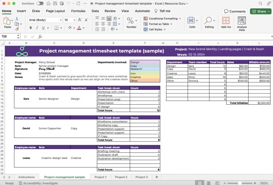 project tracking calendar template