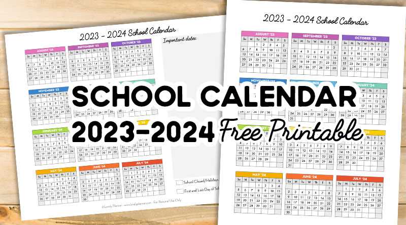 school year calendar template