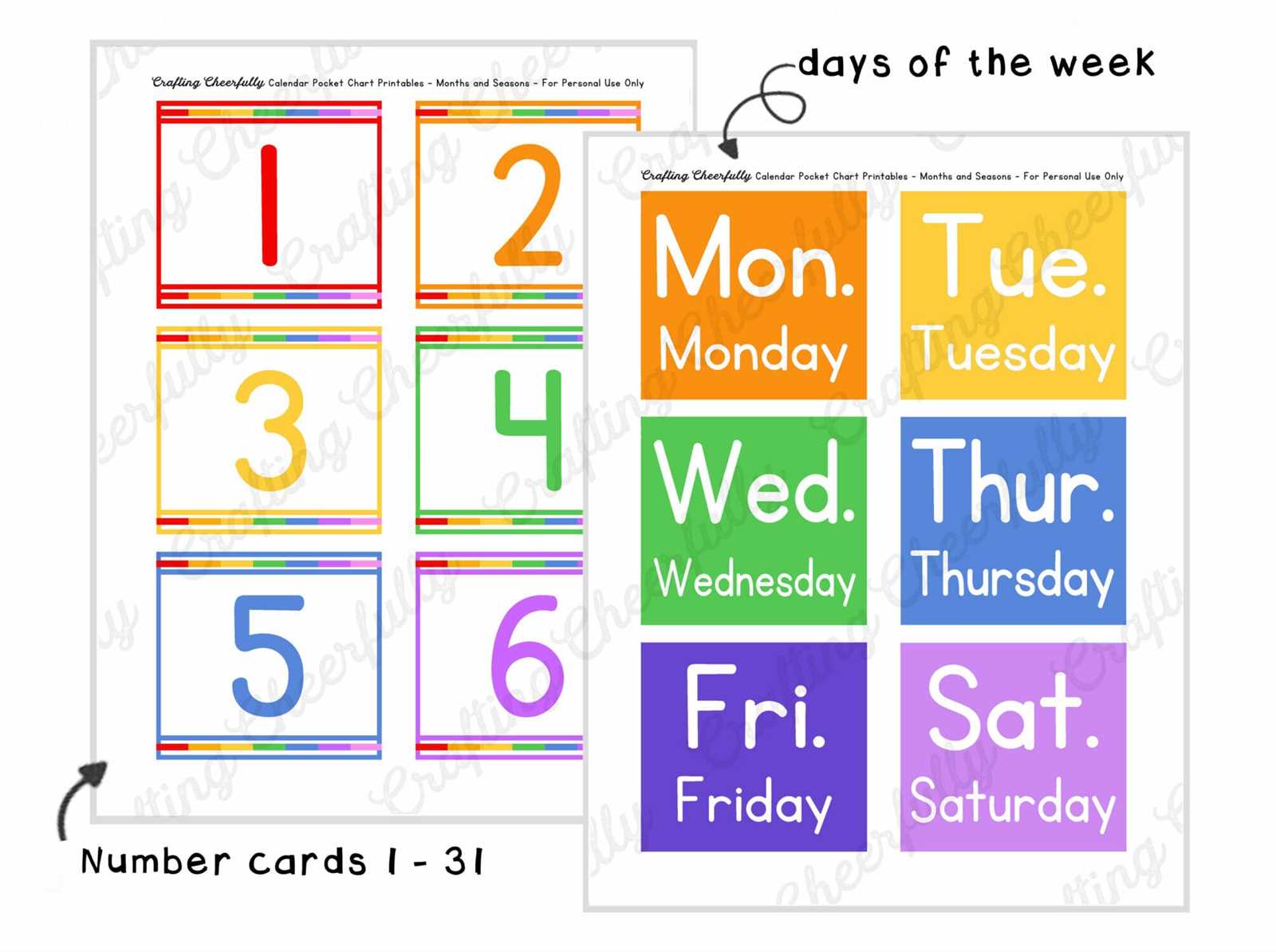 purse calendar template