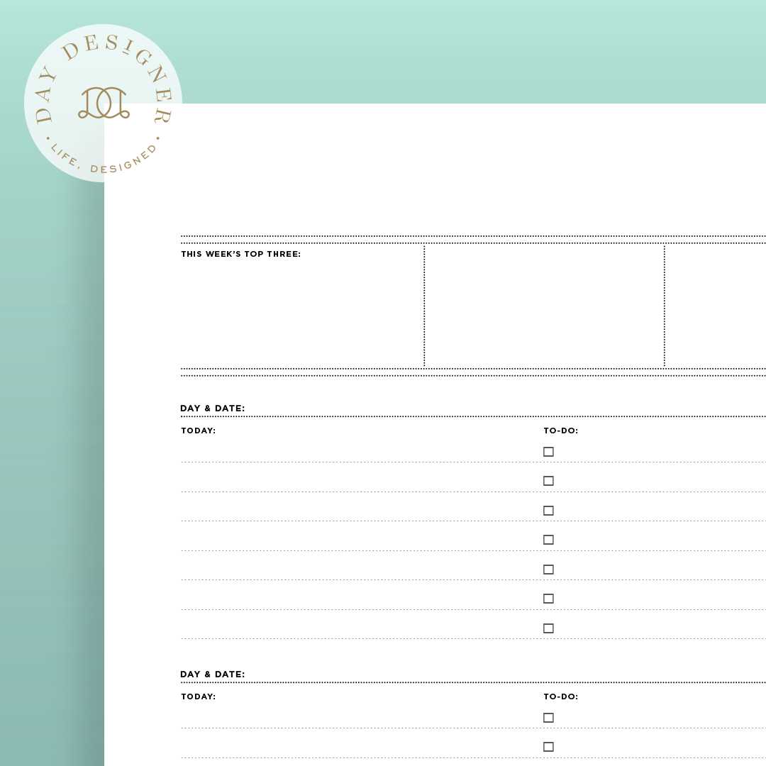 daytimer calendar template