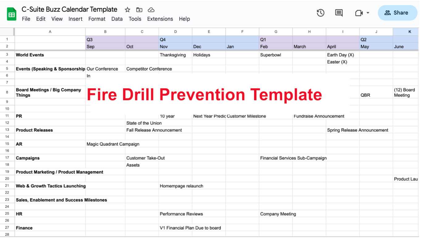 board calendar template