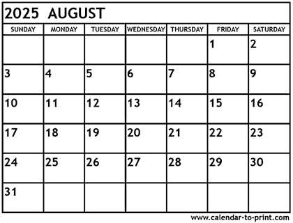 calendar template august and september 2025